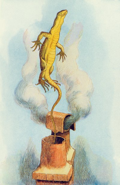 「ゼア・ゴーズ・ビル！」、ルイス・キャロルによる「不思議の国のアリス」のイラスト（1832-9） 作： John Tenniel